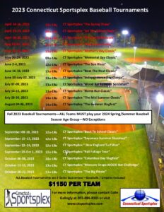2023 CT Sportsplex Baseball Tournaments (PDF)